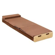 Artiss Folding Kraft Paper Bed Frame with Folding Mattress and Pillow 200x60cm 300kg Capacity for Home