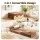 Artiss Folding Kraft Paper Bed Frame with Folding Mattress and Pillow 200x60cm 300kg Capacity for Home