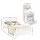 Artiss King Single Bed Frame & Bedside Table Set - White Pine Wood, Durable Timber Slats, Eco-Friendly, Stylish Storage
