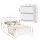 Artiss Rio King Single Bed Frame & Pepe Bedside Table Set - Pine Wood Frame, 2-Drawer Storage, Modern White Finish