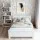 Artiss King Single Pine Wood Trundle Bed & White S-Shape 6-Tier Display Shelf Set - Space-Saving Style & Functionality