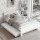 Artiss King Single Pine Wood Trundle Bed & White S-Shape 6-Tier Display Shelf Set - Space-Saving Style & Functionality