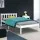 Artiss Sofie King Single Bed Frame, Pine Wood, White - Solid, Eco-Friendly, Sturdy Design with Reinforced Support