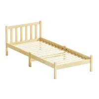Artiss Wooden Bed Frame Single Size Oak SOFIE - Rustic Pine, 198x98cm, Sturdy, Spacious, Non-Toxic Finish