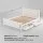 Artiss Double Size Bed Frame Wooden Platform with 2 Storage Drawers, Solid Pine, White, Sturdy and Eco-Friendly