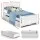 Artiss Rio Single Bed Frame with 2 Drawers, Pine Wood, White Finish, Strong Timber Slats, Eco-Friendly Paint