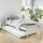 Artiss Elvis King Single Size Wooden Trundle Daybed, Pine Wood Frame, White, Space-Saving Design with Plywood Slats