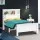 Artiss King Single Bed Frame - White Pine Wood with Storage Shelves, Sturdy Plywood Slats, Eco-Friendly Finish