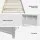 Artiss King Single Wooden Bed Frame Pine Timber with 2 Storage Drawers, Headboard Shelves, White, Kids/Adults