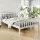 Artiss Pony Double Bed Frame - Solid Pine Wood, Two-Tone White, Sturdy Design, Plywood Slats, Fits Australian Mattress