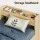 Artiss Aura King Single Bed Frame Natural with Headboard 2 Drawers USB Ports Platform Storage Base 224x111cm