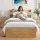 Artiss Aura King Single Bed Frame Natural with Headboard 2 Drawers USB Ports Platform Storage Base 224x111cm