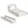 Artiss Aura Single Bed Frame with Storage Drawers & USB Charging Ports, White, Durable Particleboard & Plywood Slats