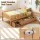 Artiss Montessori Single Bed Frame with 3 Storage Drawers, Shelf and Safety Fence for Toddlers Natural