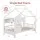 Artiss Kids Single House Bed Frame with Storage and 14-Slat Montessori Design White