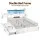 Artiss Double Bed Frame with Storage Drawers Bookcase Headboard Charging Station LED Lights 300kg White