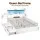 Artiss Queen Bed Frame with Storage Drawers LED Bookcase Headboard Charging Station White