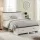 Artiss Queen Wooden Bed Frame with 2 Storage Drawers Platform Bed with 108cm Headboard 14 Slats White