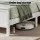 Artiss Conqueror Queen Bed Frame White Solid Pine Headboard Storage Hinged Shelf Plywood Slats Reinforced