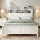 Artiss Conqueror Queen Bed Frame White Solid Pine Headboard Storage Hinged Shelf Plywood Slats Reinforced