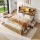 Artiss Double Bed Frame with Storage 4 Drawers USB Type-C Night Light Wooden Platform Natural