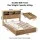Artiss Double Bed Frame with Storage 4 Drawers USB Type-C Night Light Wooden Platform Natural