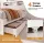 Artiss King Single Bed Frame Set with Bedside Tables USB Charging Beige