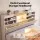 Artiss King Single Bed Frame with Four Drawers, USB, Type-C, Night Light and Bookcase Headboard White