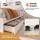 Artiss King Single Bed Frame with Four Drawers, USB, Type-C, Night Light and Bookcase Headboard White