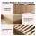 Artiss King Single Bed Frame with 4 Drawers, USB, Night Light, Bookcase Headboard, Roll-Out Slats Natural