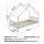 Artiss Kids Single House Bed Frame White – Solid Timber, Montessori Floor Bed with Storage, Pine Wood, 196x96x150cm