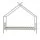 Artiss Kids Single House Bed Frame White, Solid Pine Wood, Timber Slats, 2 Storage Drawers, Montessori Design