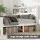 Artiss Double Bed Frame Wooden Pine with 3 Storage Shelves, White, Sturdy Slatted Base, Headboard, Kids/Adults