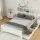 Artiss Double Bed Frame White Pine Wood, Built-in Shelves, Eco-Friendly Paint, Sturdy Construction, Fits AU Mattress