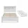 Artiss Double Bed Frame White Pine Wood, Built-in Shelves, Eco-Friendly Paint, Sturdy Construction, Fits AU Mattress