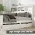 Artiss Double Bed Frame White Pine Wood, Built-in Shelves, Eco-Friendly Paint, Sturdy Construction, Fits AU Mattress