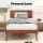 Artiss Splay Single Bed Frame, Pinewood, Walnut Finish, Sturdy Slats, Easy Assembly, Fits Standard Australian Mattress