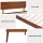 Artiss Splay Single Bed Frame, Pinewood, Walnut Finish, Sturdy Slats, Easy Assembly, Fits Standard Australian Mattress