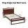 Artiss Witton King Single Bed Frame Solid Pinewood Slats Flat Bed Head Walnut Easy Assembly