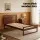 Artiss Witton King Single Bed Frame Solid Pinewood Slats Flat Bed Head Walnut Easy Assembly
