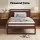 Artiss Witton King Single Bed Frame Solid Pinewood Slats Flat Bed Head Walnut Easy Assembly