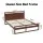 Artiss Witton Queen Wooden Pine Bed Frame with Flat Bed Head and Slatted Base Walnut 300kg Capacity