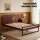 Artiss Witton Queen Wooden Pine Bed Frame with Flat Bed Head and Slatted Base Walnut 300kg Capacity