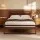 Artiss Witton Queen Wooden Pine Bed Frame with Flat Bed Head and Slatted Base Walnut 300kg Capacity