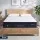 RoomSense Queen 34cm Medium Soft Gel Mattress and Oatmeal Wooden Bed Frame Bundle with Tencel Cover