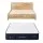 RoomSense Queen 34cm Medium Soft Gel Mattress and Oatmeal Wooden Bed Frame Bundle with Tencel Cover
