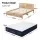 RoomSense Queen 34cm Medium Soft Gel Mattress and Oatmeal Wooden Bed Frame Bundle with Tencel Cover