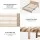 RoomSense Queen 34cm Medium Soft Gel Mattress and Oatmeal Wooden Bed Frame Bundle with Tencel Cover