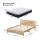RoomSense Queen 30cm Medium Firm Latex Mattress and Pine Bed Frame Bundle Euro Top Oatmeal Natural Pine