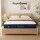 RoomSense Queen 26cm Firm Mattress Bundle with Oatmeal Wooden Bed Frame, Orthopaedic Certified Hypoallergenic Cover